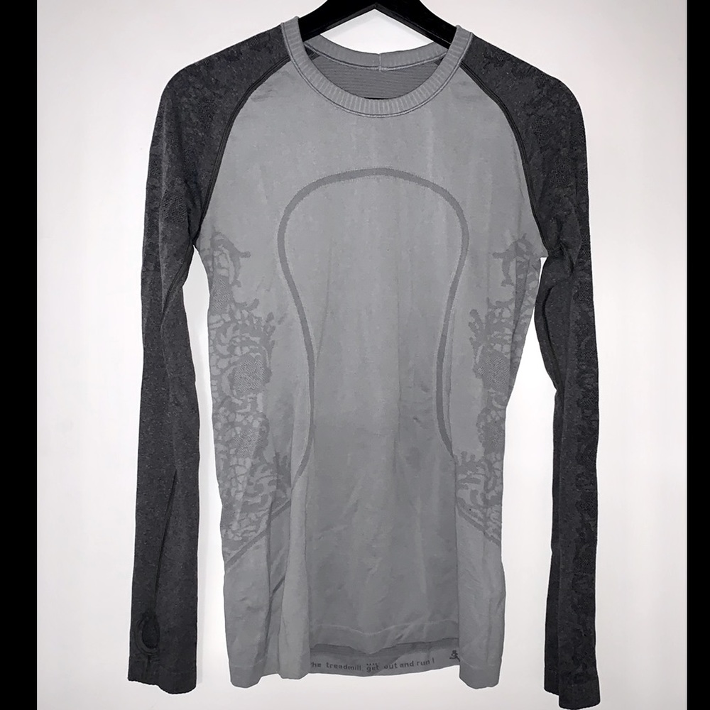 Grey raglan long sleeve Swiftly top